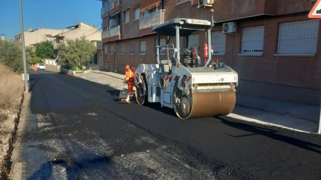 Los Garres renueva más de 1.500 m2 de asfalto en el Camino San José por 40.000 euros