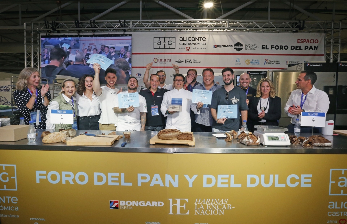 Los ganadores del concurso del Mejor pan del Mediterráneo.