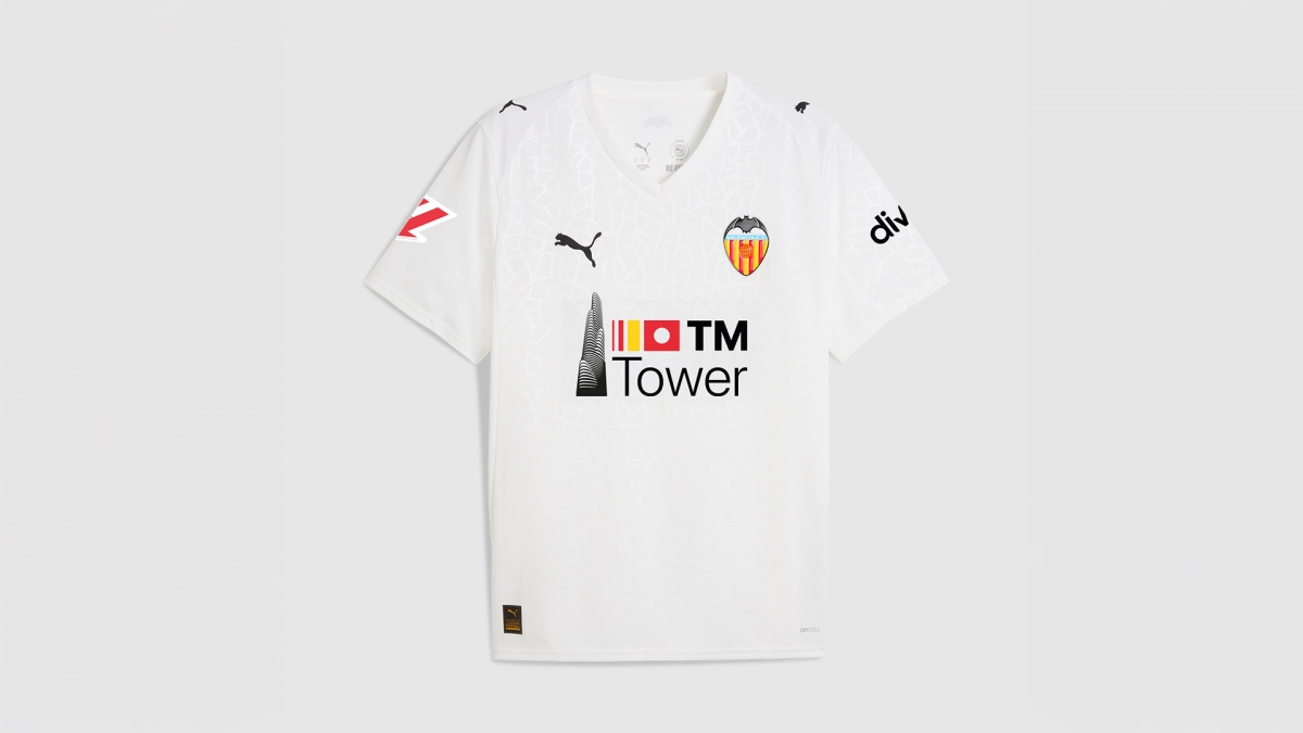 TM Tower será protagonista en el frontal de la camiseta del Valencia CF ante el FC Barcelona y Athletic Club