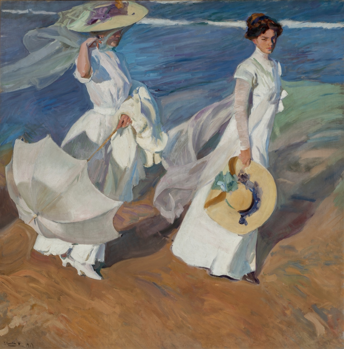 Joaquín Sorolla. Paseo a la orilla del mar, 1909. Fundación Museo Sorolla.