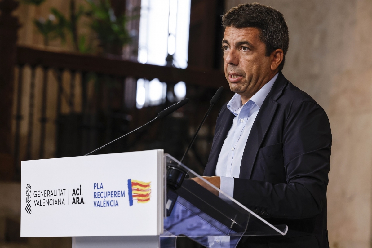 El president de la Generalitat, Carlos Mazón. - Foto: ROBER SOLSONA/EP