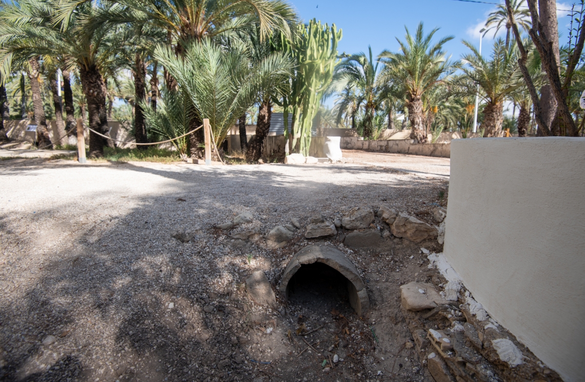 La puesta en valor del huerto ha recuperado el riego tradicional -