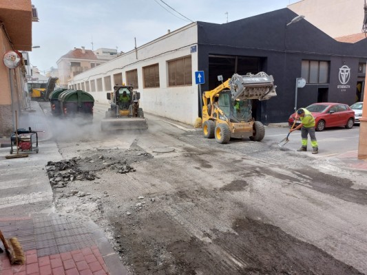 Puente Tocinos, Torreagüera y Los Garres renuevan casi 10.000m2 de asfalto para mejorar la seguridad vial