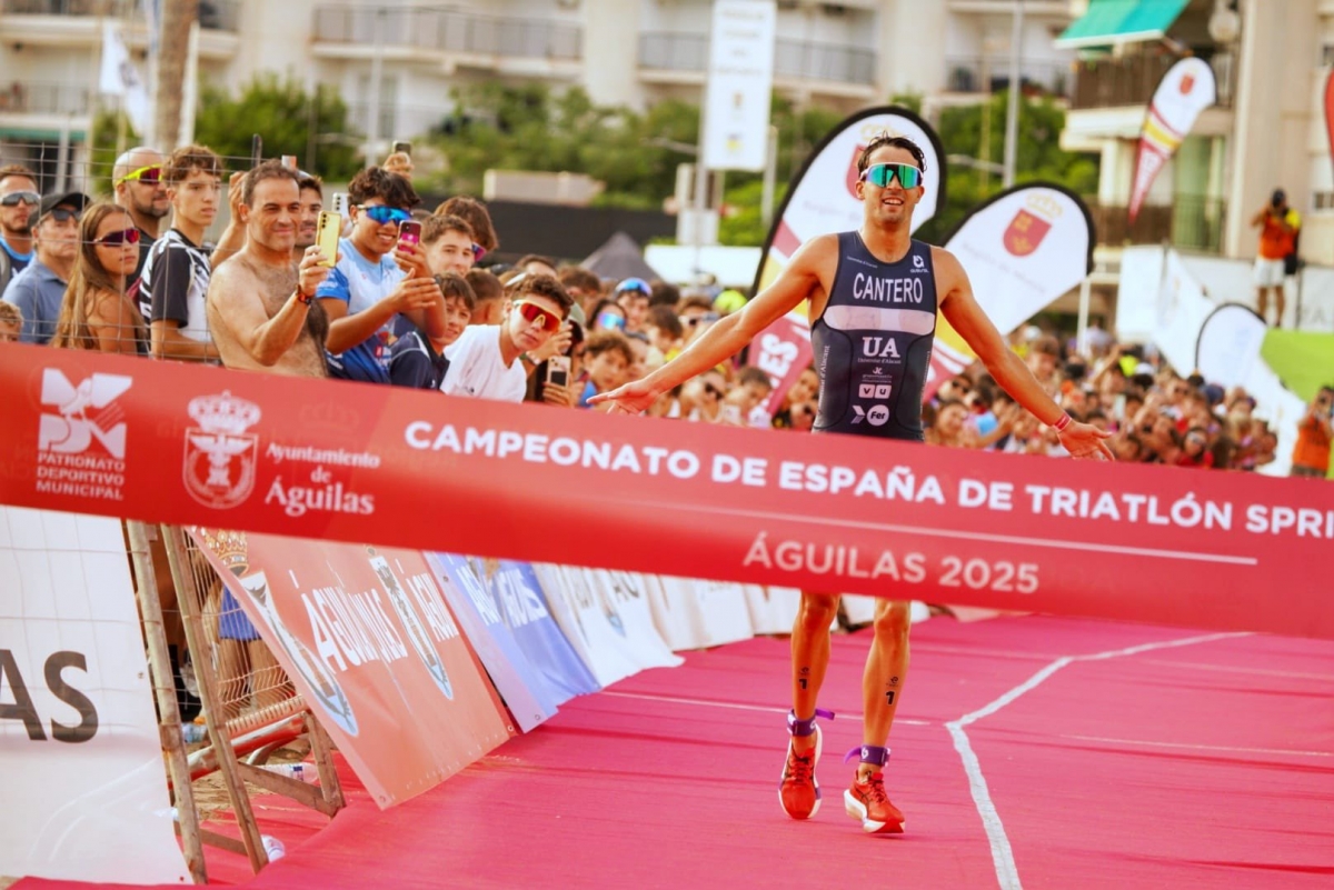 David Cantero y Maite Jiménez-Orta son campeones de España de sprint en Águilas