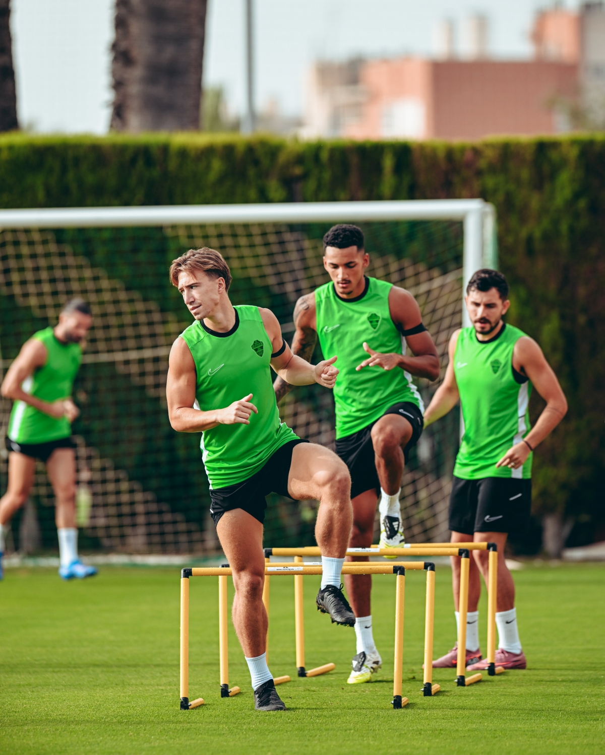 David Affengruber y Álvaro  Rodríguez en un entrenamiento esta semana - Foto: PLAZA