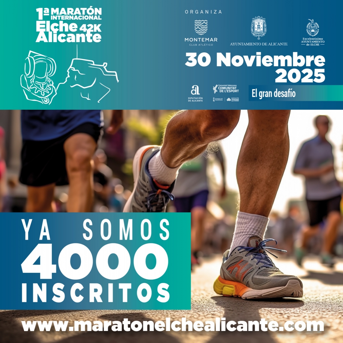 El Maratón Elche-Alicante llega a los 4.000 inscritos de los que un 25% son atletas extranjeros