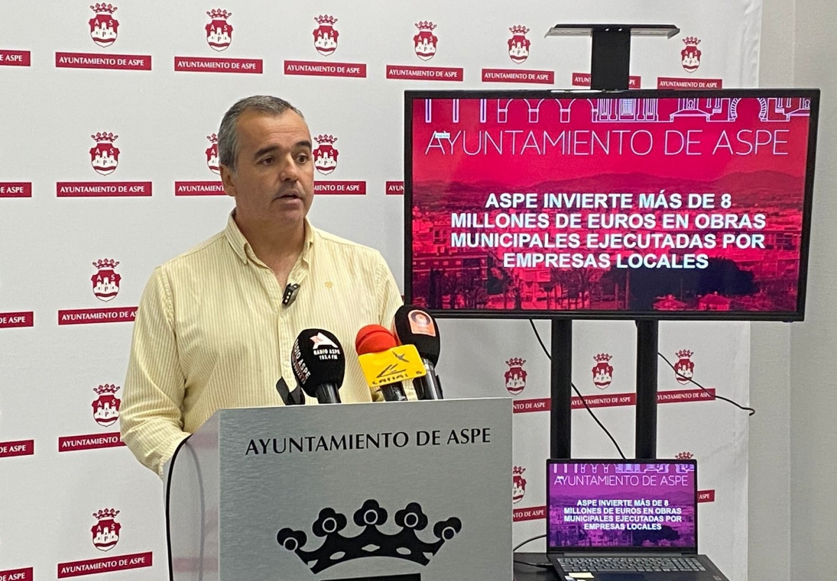 Aspe saca pecho de su inversión en el municipio: 8 millones en obras ejecutadas por empresas locales