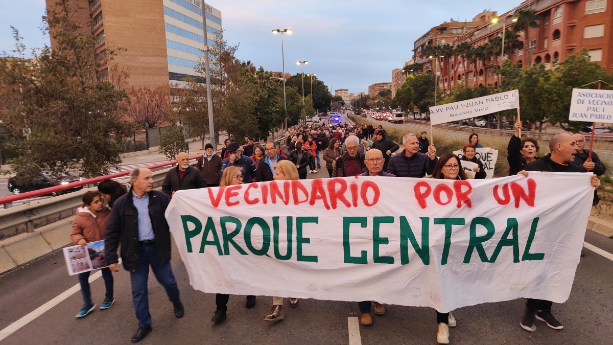 Una de las reivindicaciones vecinales sobre el proyecto del Parque Central.