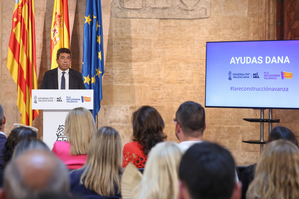 Mazón pisa el acelerador para ejecutar los 2.364 millones de FLA con nuevas ayudas por la Dana