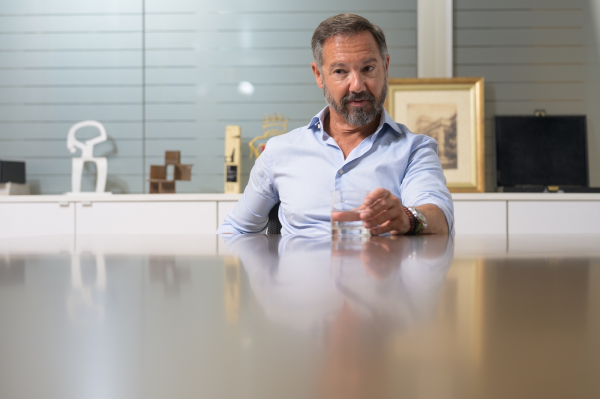 Juan Manuel Badenas durante la entrevista.