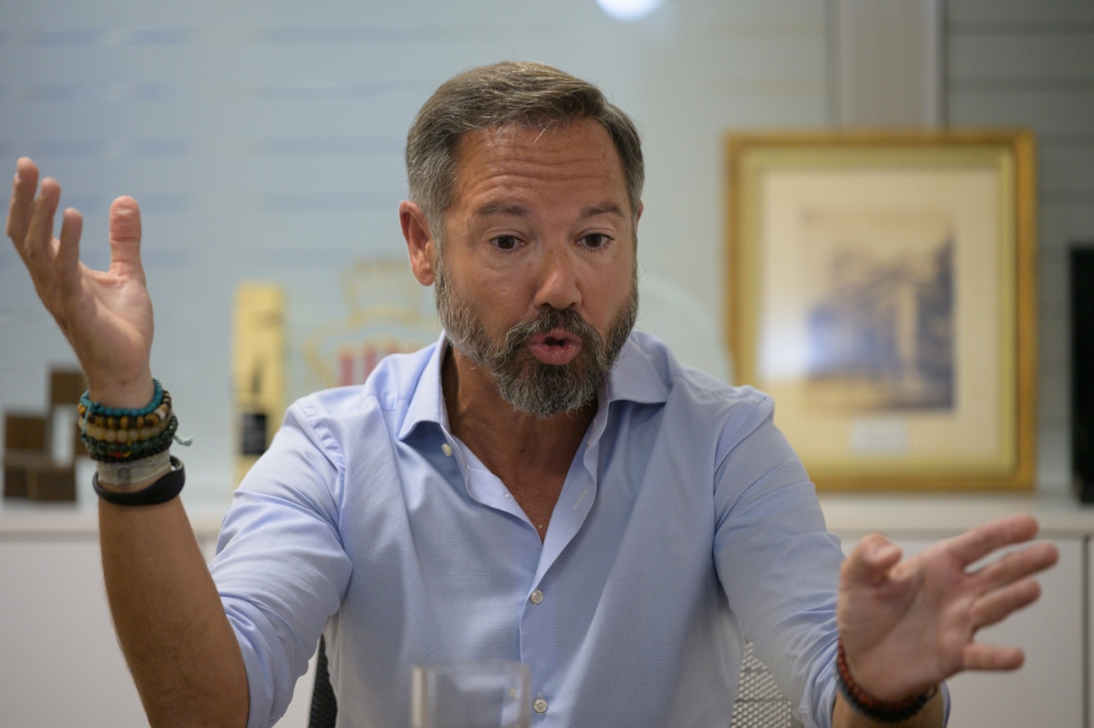 Juan Manuel Badenas durante la entrevista.