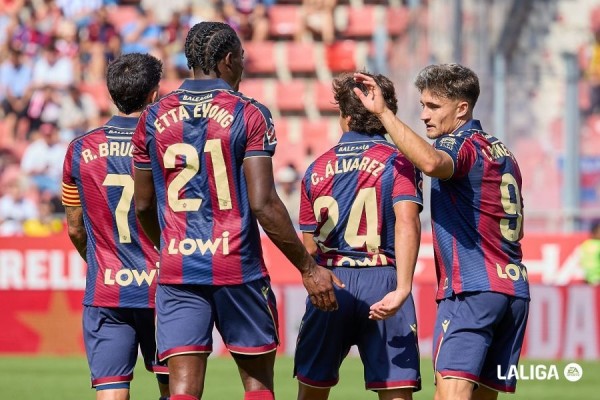 La dupla Etta Eyong-Iván Romero suma más de la mitad de los goles del Levante