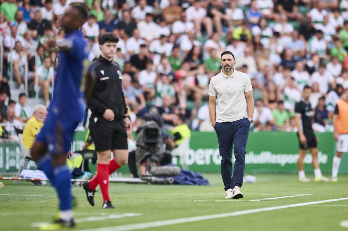 Eder Sarabia este domingo en el duelo ante el Real Oviedo - Foto: PLAZA
