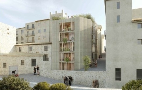 Recreación del edificio ecosostenible. - 