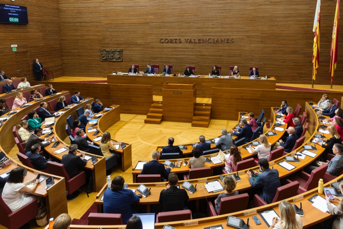 Imagen del hemiciclo de Les Corts durante el debate. - Foto: EVA MÁÑEZ