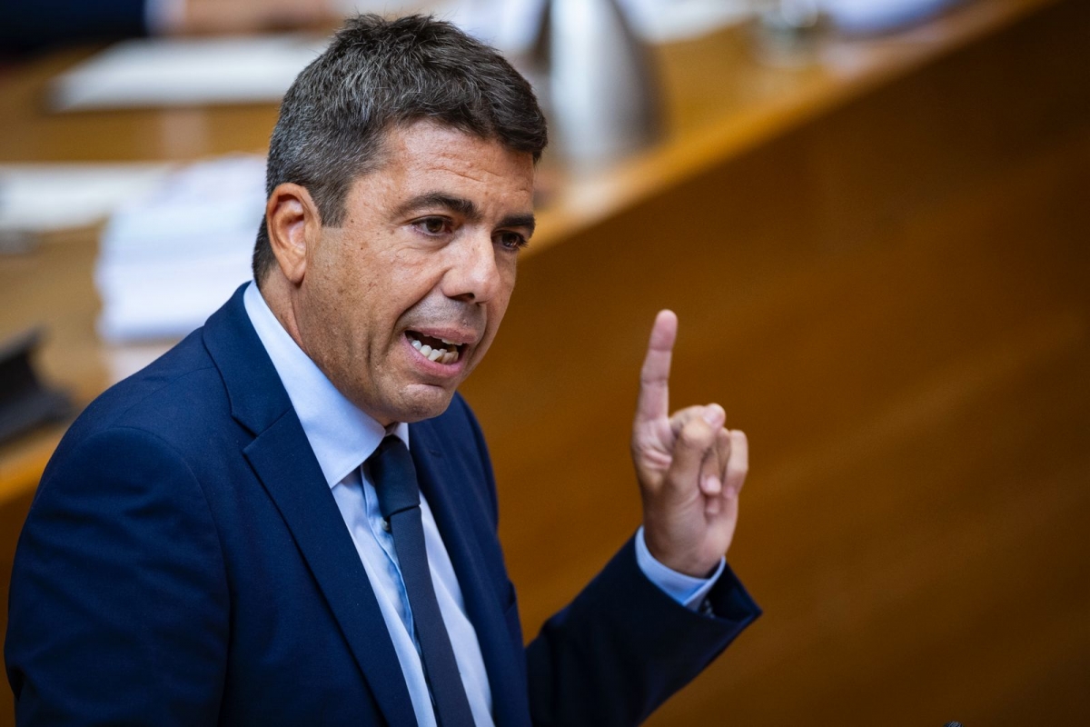 Carlos Mazón durante su discurso en el Debate de Política General.