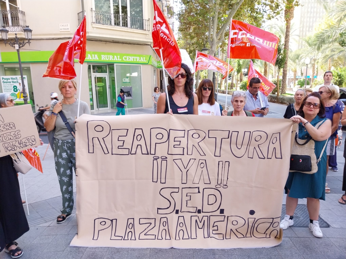 Una de las pancartas exhibidas en la protesta.