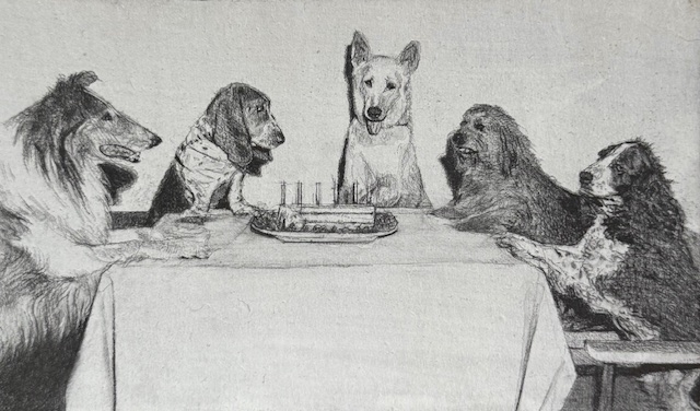 Retrato de Lassie, por Sansano.