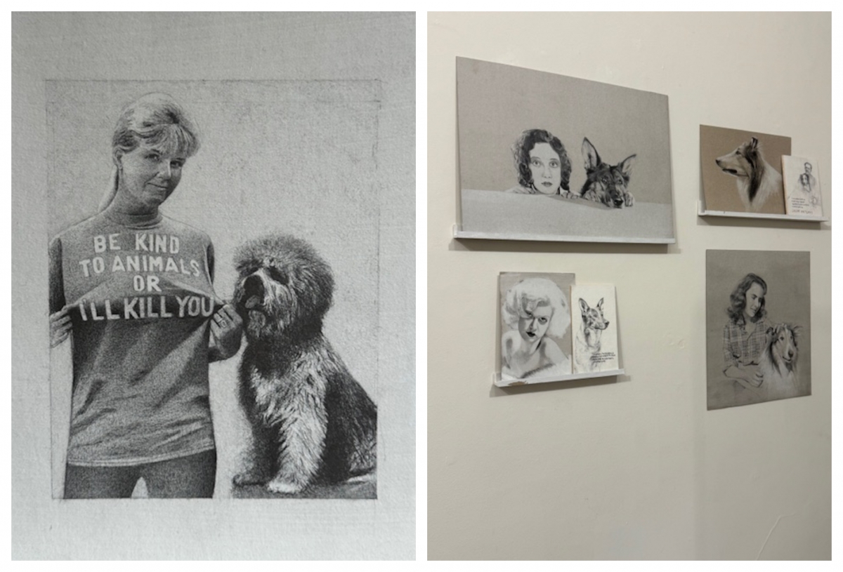 (A la izquierda) La camiseta de la actriz Doris Day que puso nombre a la primera exposición en Madrid. 