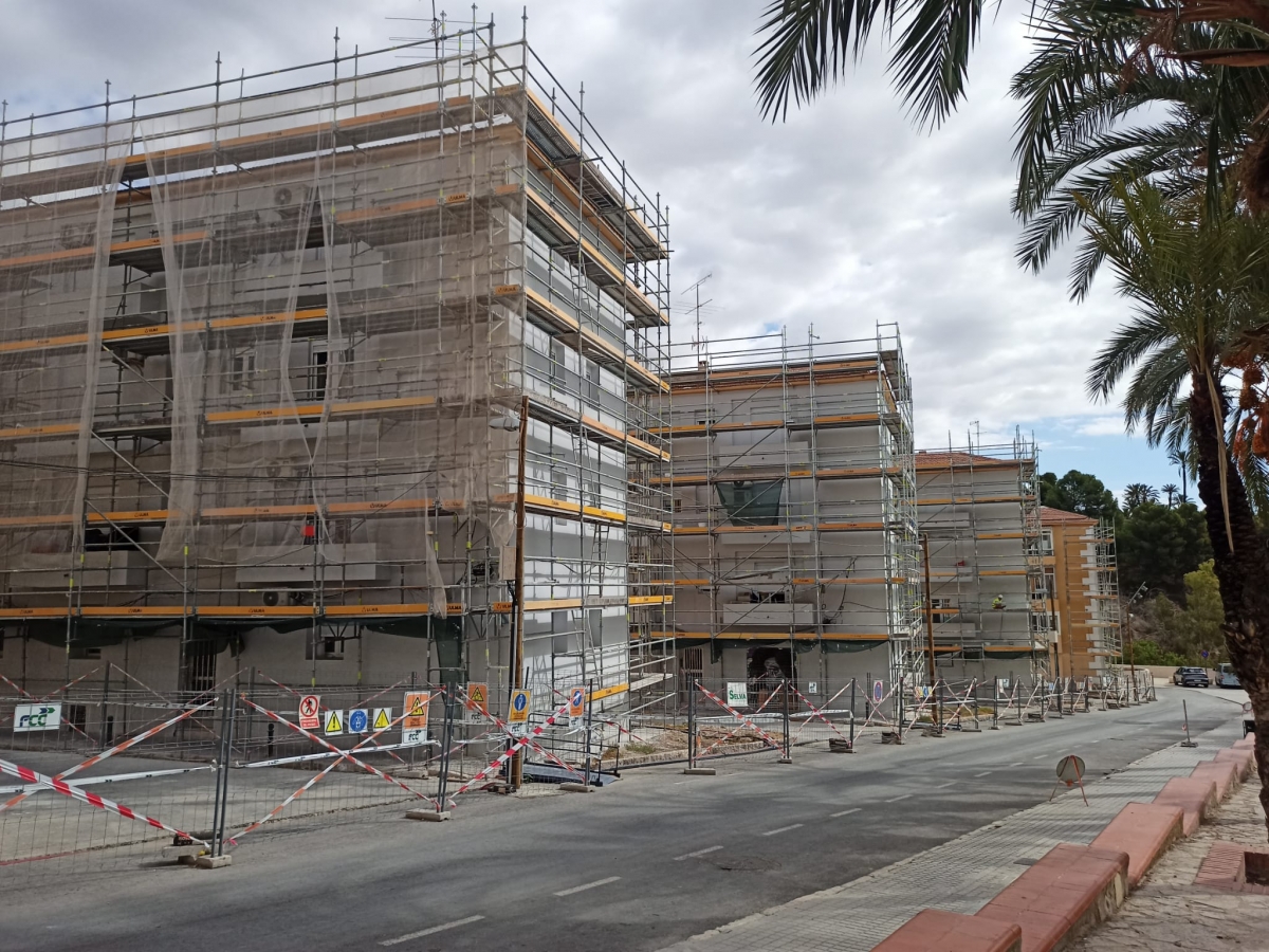 Las obras de Porfirio Pascual en Elche, certificadas al 5%, pero con previsión de agilizar tras el cambio de los ascensores