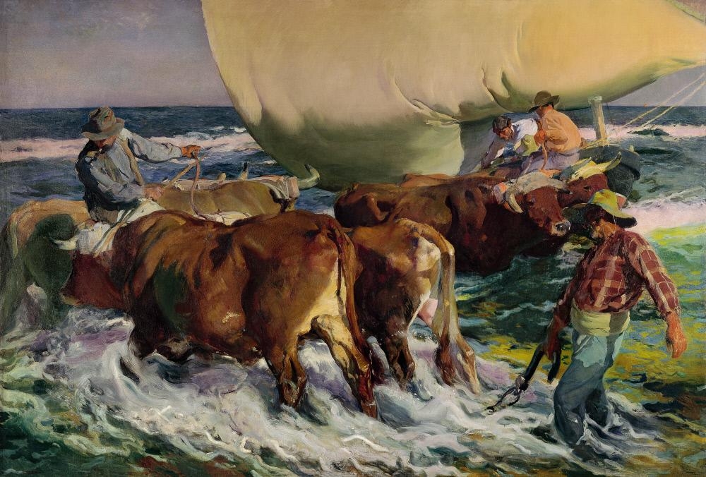 Bueyes sacando la barca. Joaquín Sorolla. Hispanic Society of America. - Bueyes sacando la barca. Joaquín Sorolla. Hispanic Society of America.
