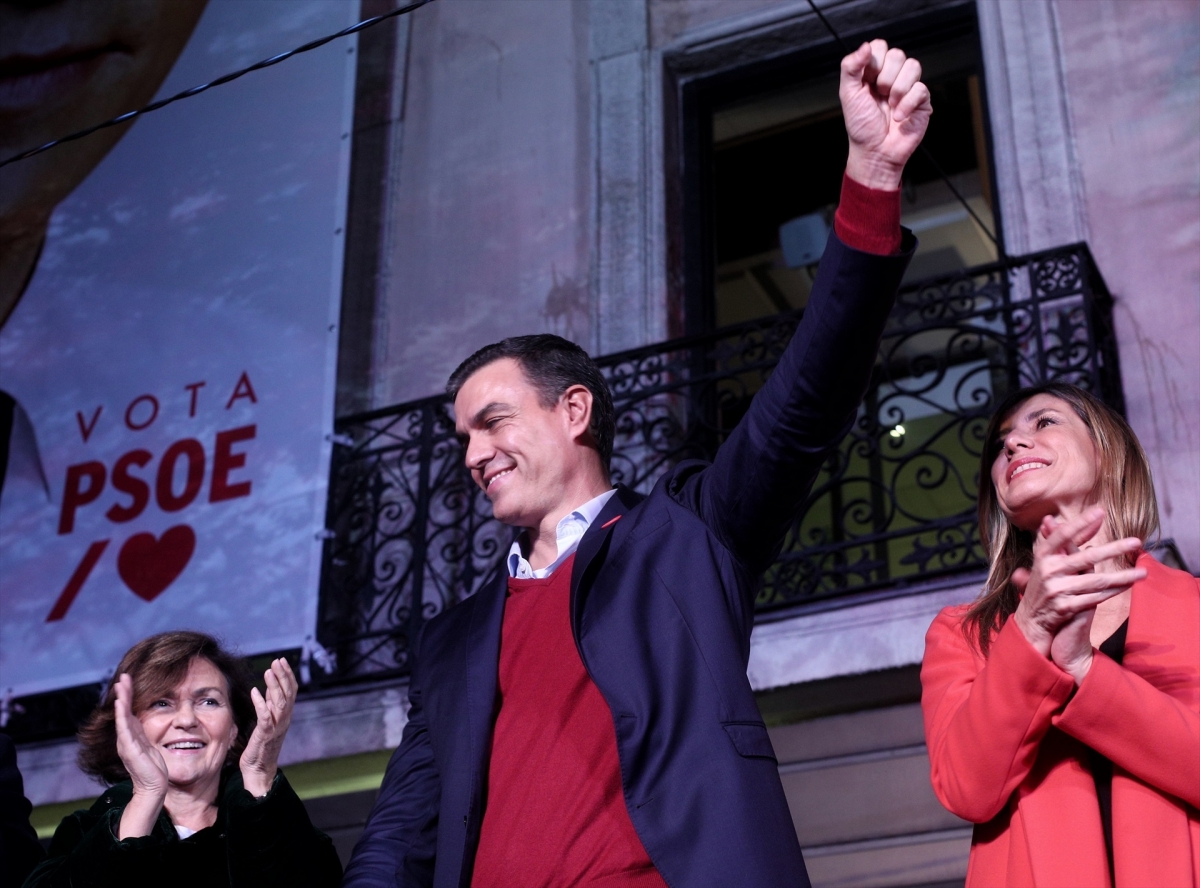 Pedro Sánchez tras las elecciones de 2019.