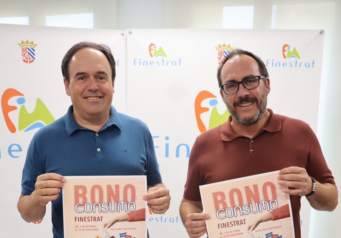 El bono consumo no desaparece en Finestrat: disponible desde el 1 de octubre y por menos importe