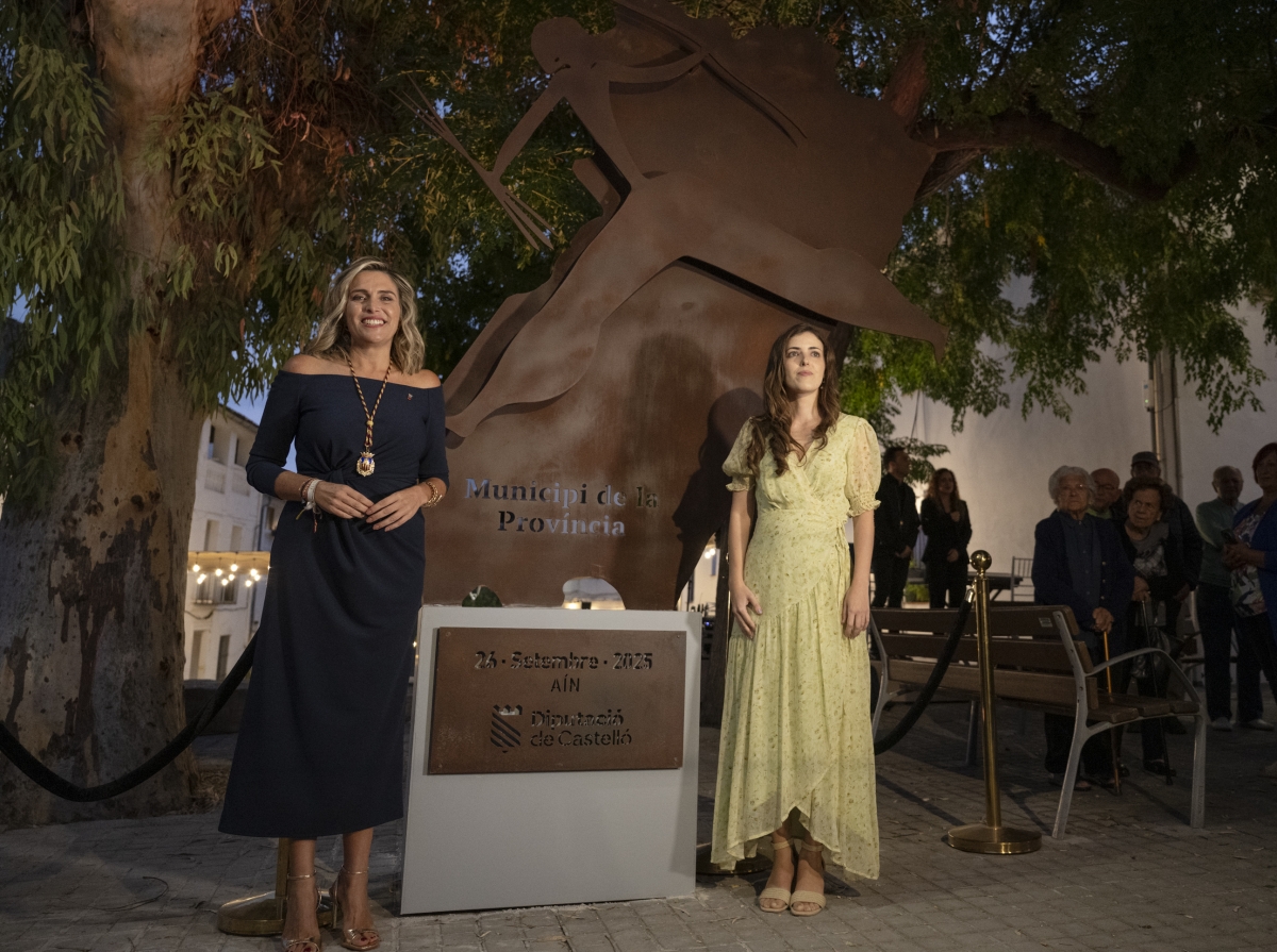 El Día de la Provincia deja huella en Aín: una escultura recordará que el municipio ha sido sede