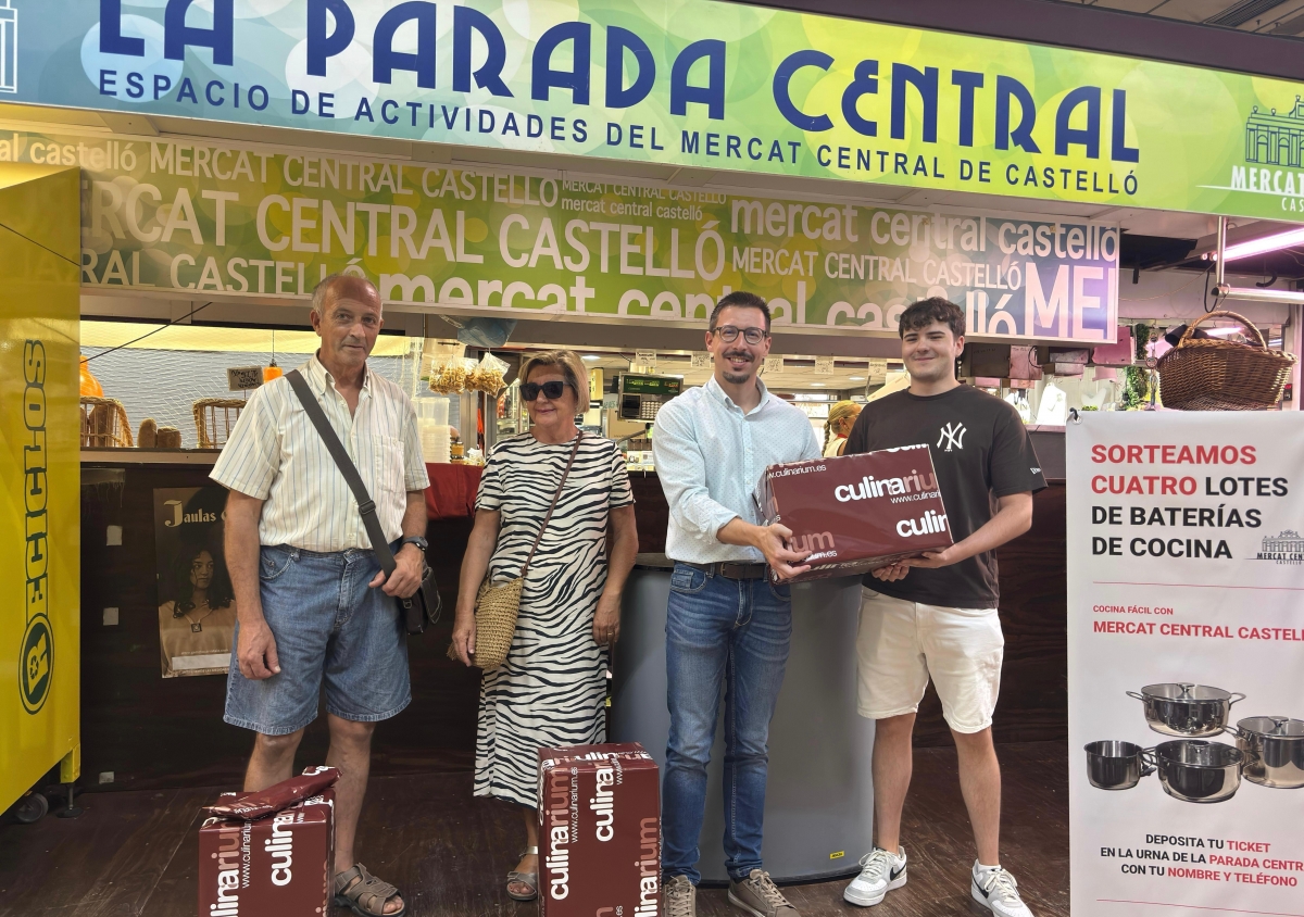 Castelló fomenta las compras en el Mercado Central mediante un sorteo de baterías de cocina