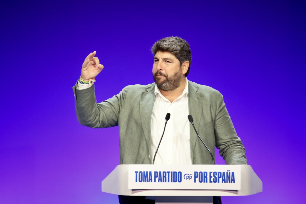 López Miras durante su intervención. - Foto: CPM Imagen López Miras durante su intervención.