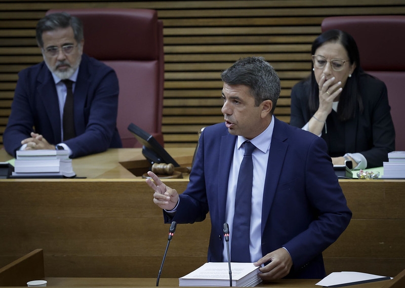 Mazón repetirá presencia en Les Corts dos semanas seguidas, algo inédito desde hace más de un año