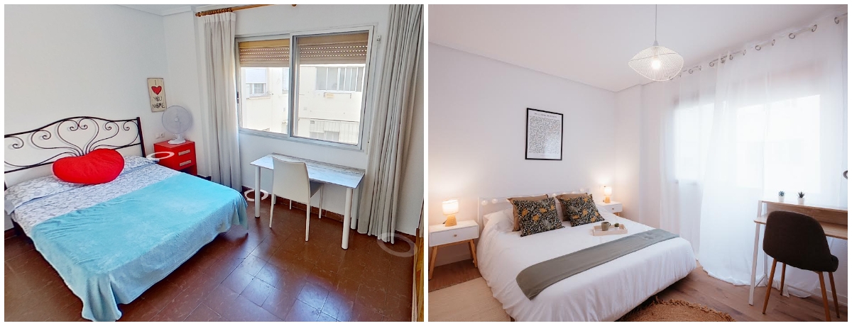 Antes y después de una intervención de la empresa Ponle Alma a tu Casa.