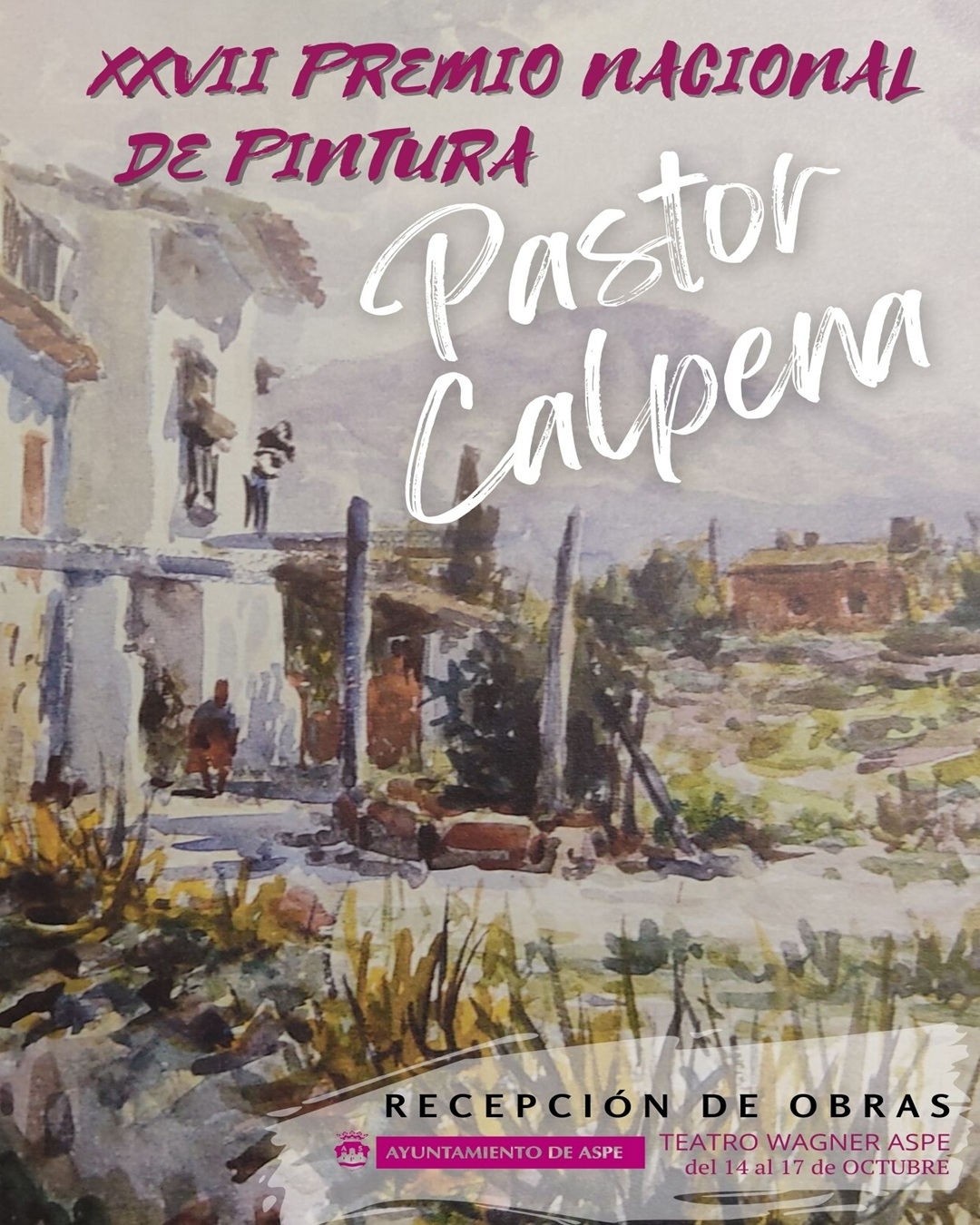Aspe convoca el Premio Nacional de Pintura Pastor Calpena con 10.000 euros en premios
