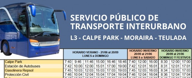 La Generalitat retoma el servicio de autobús entre Teulada, Benissa y Calp por la costa 