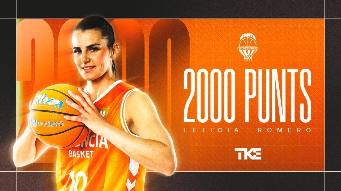 Leticia Romero supera los 2000 puntos con Valencia Basket
