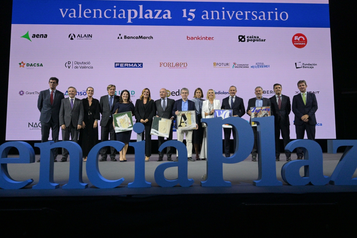 Santiago Posteguillo, la Cátedra Empresarial de la UV, Aspar, Vicente Giner y Fundación Hortensia Herrero, premios Valencia Plaza 2025