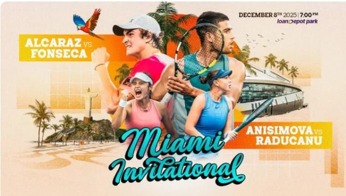 Alcaraz une una exhibición ante Fonseca en Miami al Six Kings Slam de Arabia Saudí