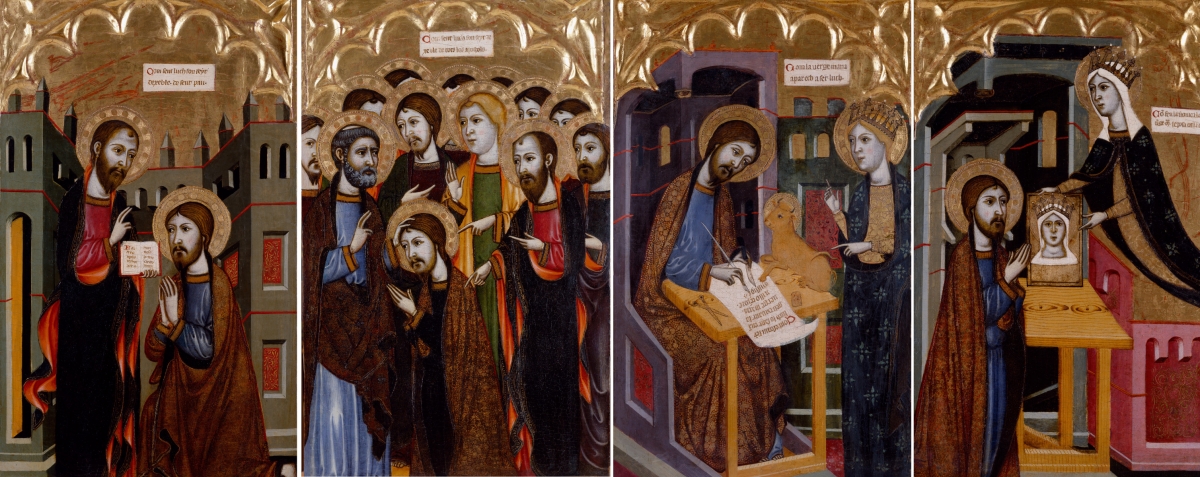 Escenas de la vida de San Lucas de Llorenc Saragossa (Documentado en Barcelona y Valencia entre 1363 y 1406) - BELLES ARTS Escenas de la vida de San Lucas de Llorenc Saragossa (Documentado en Barcelona y Valencia entre 1363 y 1406)