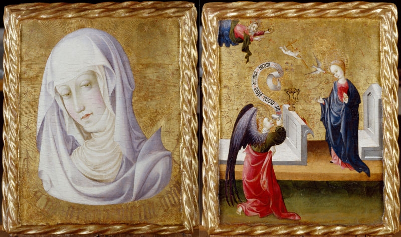 Veronica de la Virgen / Anunciacion de Gonçal Peris Sarrià (València, ca. 1380 - 1451) y Pere Nicolau - BELLES ARTS Veronica de la Virgen / Anunciacion de Gonçal Peris Sarrià (València, ca. 1380 - 1451) y Pere Nicolau