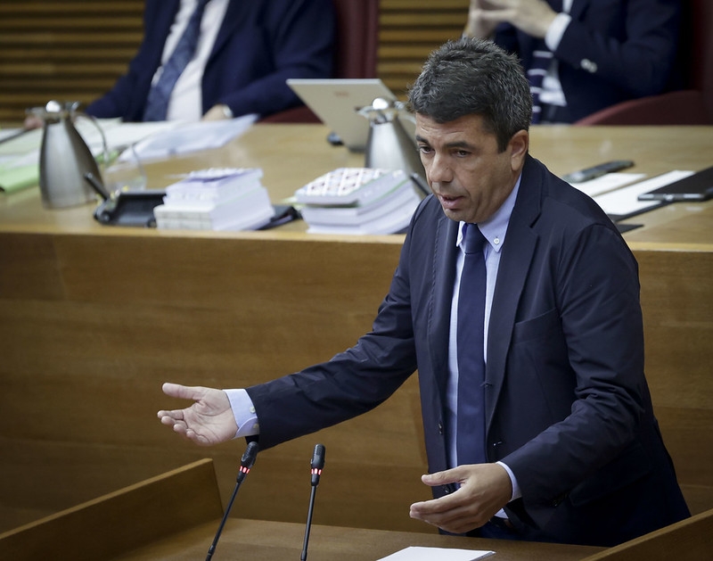 El president de la Generalitat Valenciana, Carlos Mazón. - Foto: JOSÉ CUÉLLAR/CORTS El president de la Generalitat Valenciana, Carlos Mazón.
