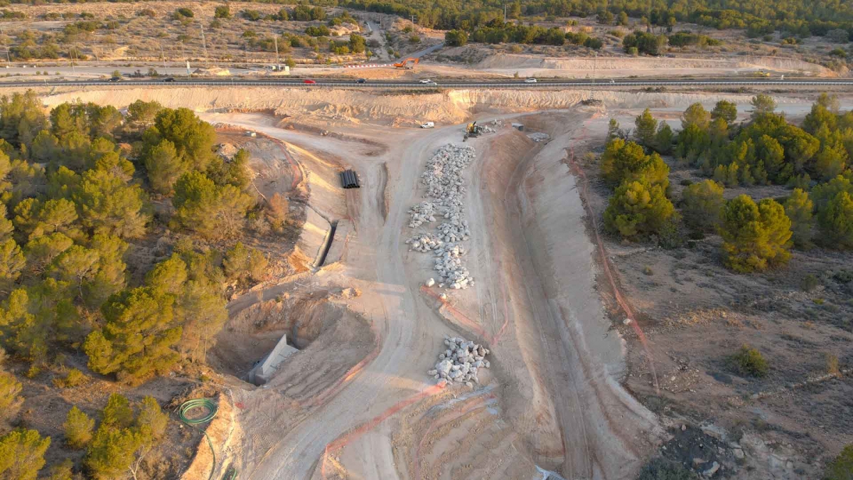 Obras en la zona en abril de 2024. - 