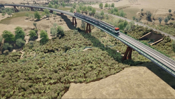Adif proyecta un viaducto en Bellús para blindar la línea Xàtiva-Alcoi frente a las Danas