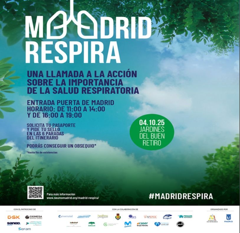 La Fundación Jiménez Díaz participa un año más en Madrid Respira, iniciativa de Neumomadrid y el Ayuntamiento para concienciar sobre la salud respiratoria