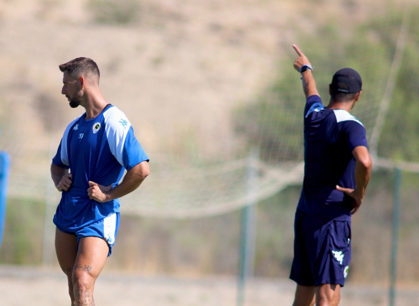 Fran Sol y Rubén Torrecilla en un entrenamiento - Foto: HCF
