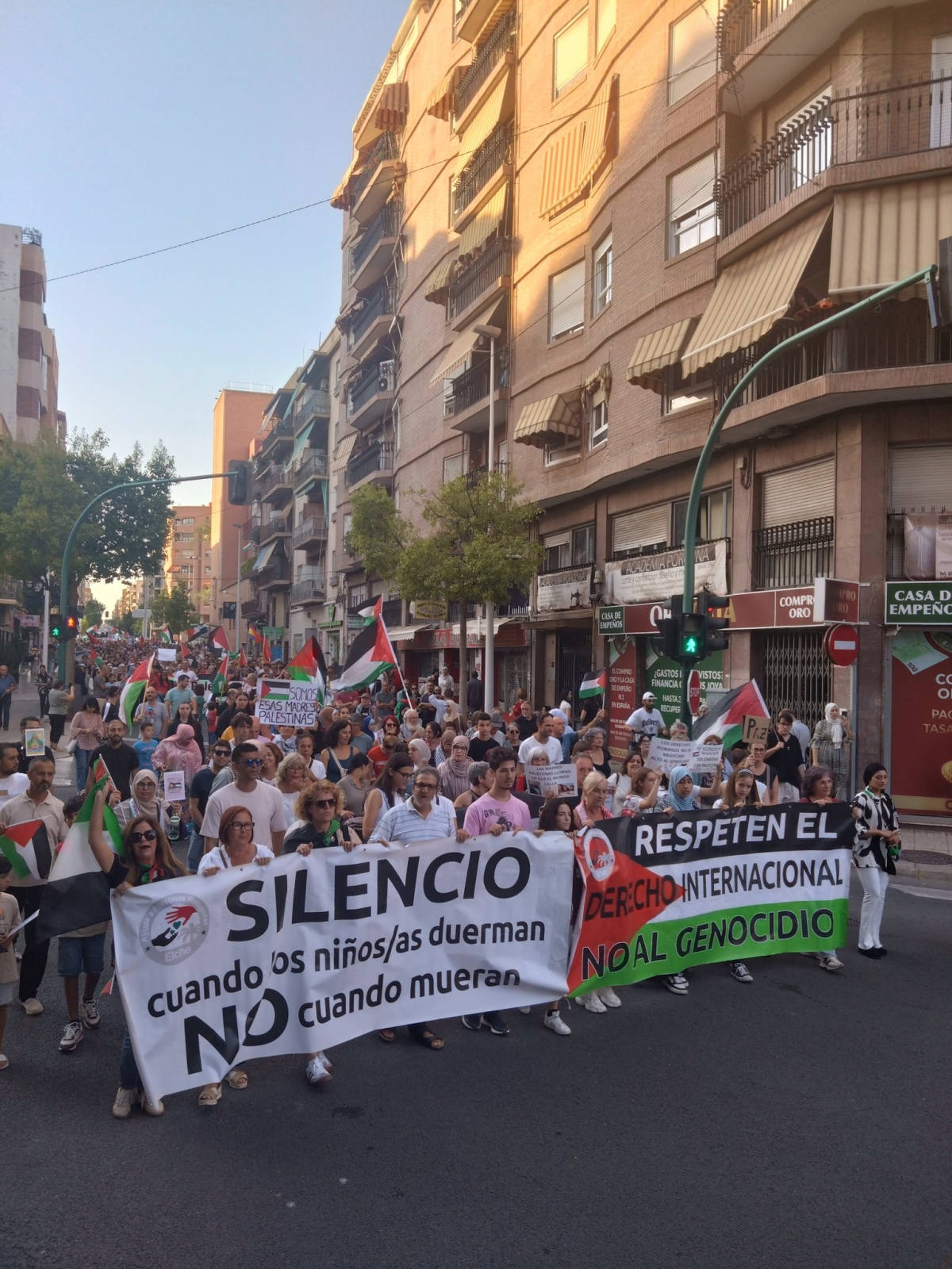 La manifiestación por las calles de Elche. - Foto Podem La manifiestación por las calles de Elche.