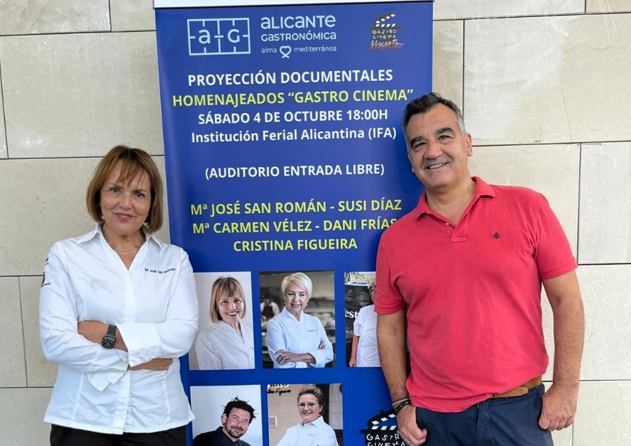 Alicante Gastronómica proyecta los documentales de María José San Román, Susi Díaz, Maricarmen Vélez, Dani Frías y Cristina Figueira