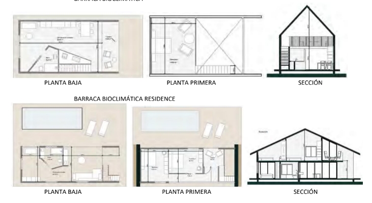 Planos de las unidades de alojamiento. - Foto: ZERO PLUS INNOVACIÓN URBANA Planos de las unidades de alojamiento.