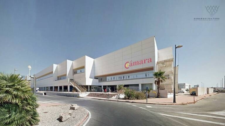 Recreación virtual del edificio de Panoramis, con el proyecto de la sede de la Cámara.