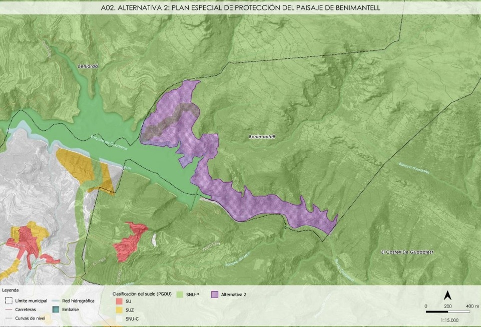Propone la reclasificación de la zona morada de la imagen.