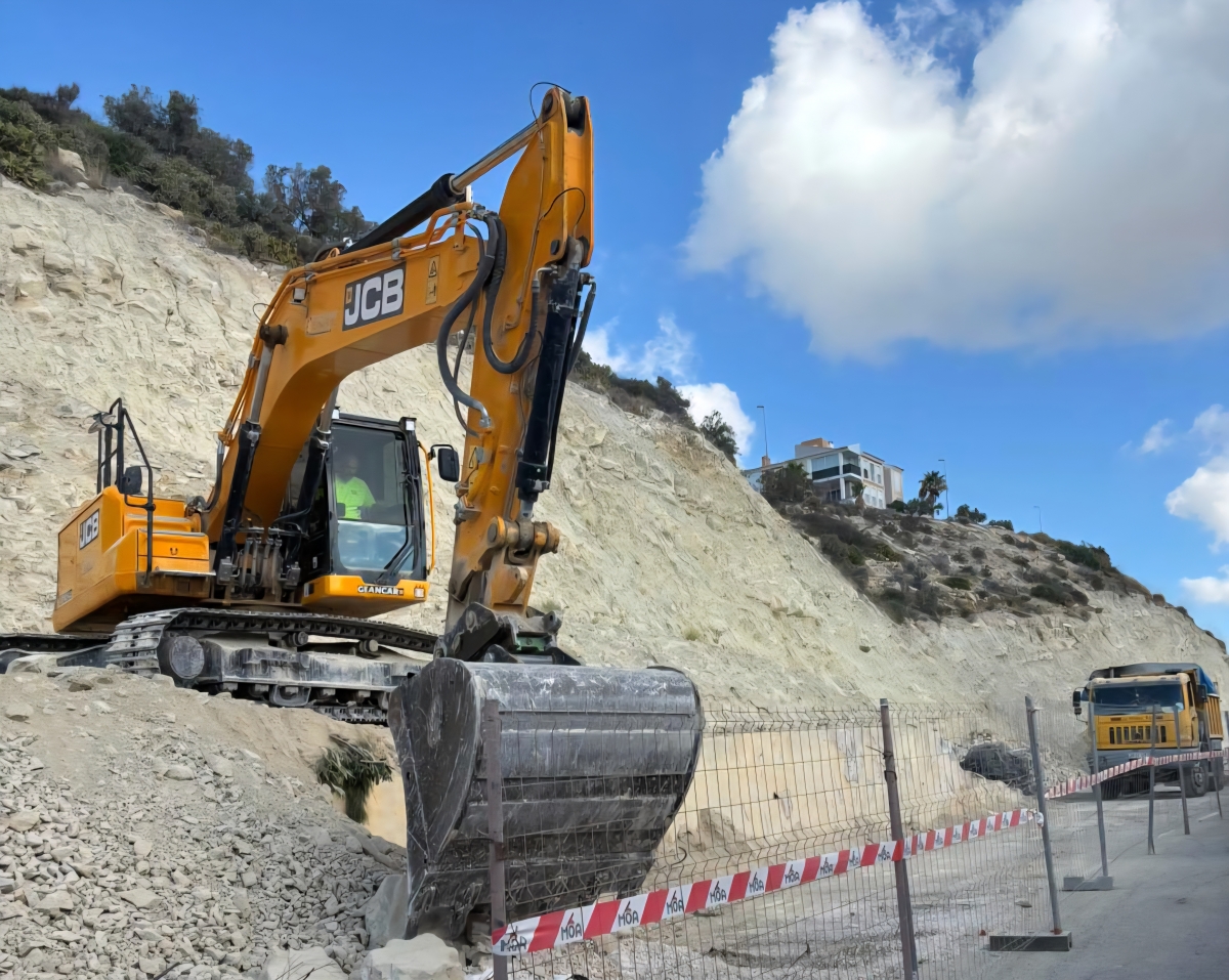 Las obras para consolidar los Taludes de Bonalba (Mutxamel) podrían acabar antes de finalizar 2025